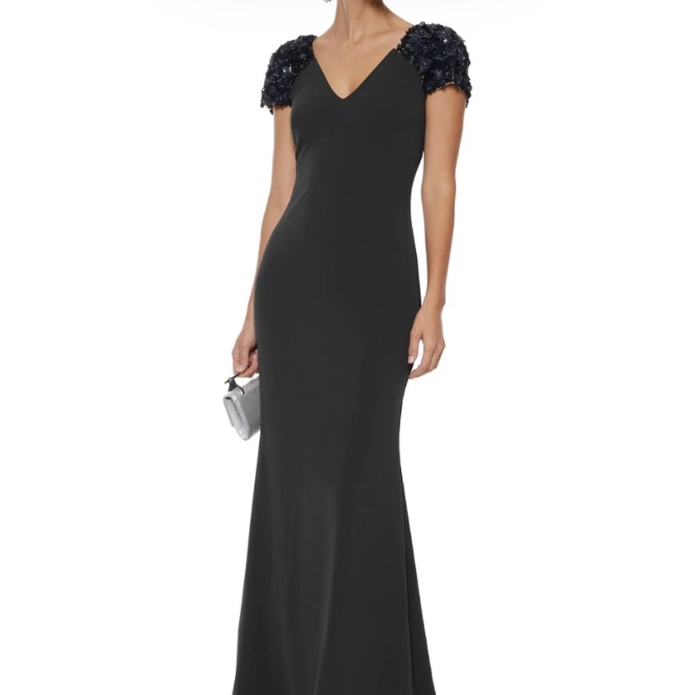 Badgley Mischka size 10 gray evening gown